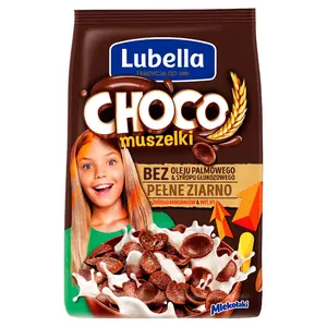 MLEKOŁAKI Płatki czekoladowe muszelki 500 g MLEKOŁAKI Płatki czekoladowe muszelki 500 g
