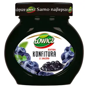 ŁOWICZ Konfitura jagodowa niskosłodzona 240 g ŁOWICZ Konfitura jagodowa niskosłodzona 240 g