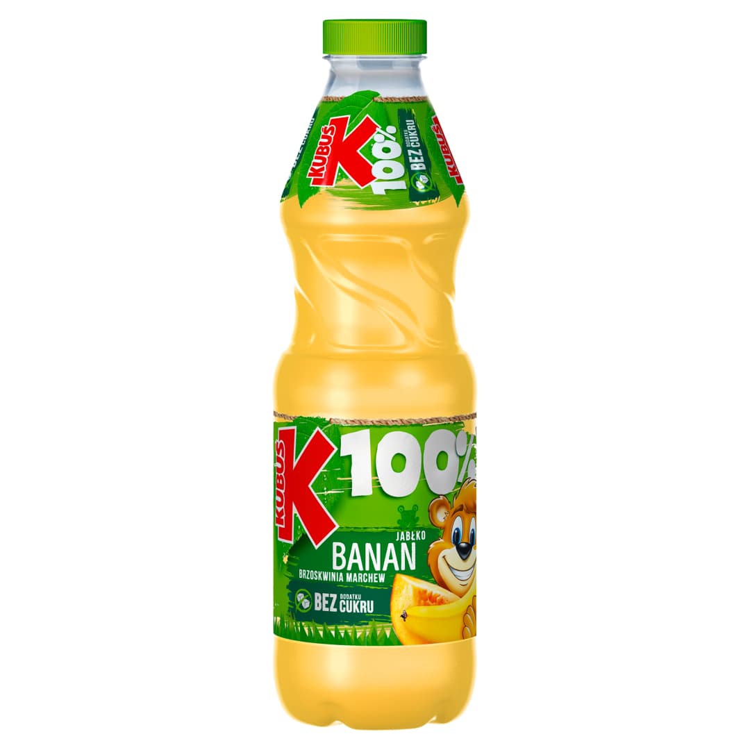 KUBUŚ 100% Sok jabłko-banan-brzoskwinia-marchew 850 ml