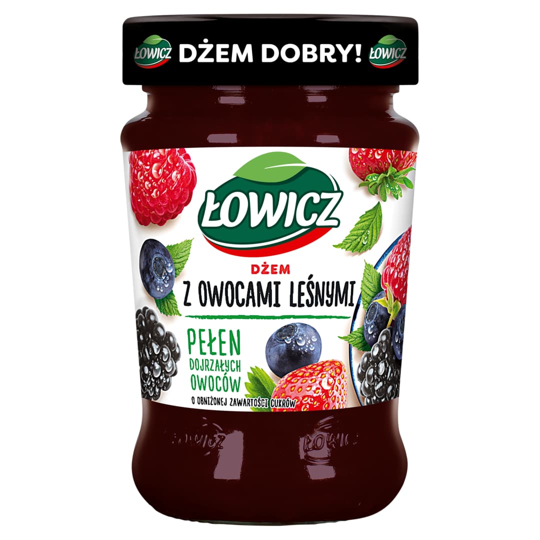 ŁOWICZ Dżem z owocami leśnymi niskosłodzony 280 g