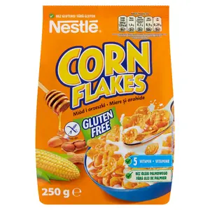 NESTLÉ Płatki Corn Flakes miodowo-orzechowe bezglutenowe 250 g NESTLÉ Płatki Corn Flakes miodowo-orzechowe bezglutenowe 250 g