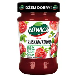 ŁOWICZ Dżem truskawkowy niskosłodzony 280 g ŁOWICZ Dżem truskawkowy niskosłodzony 280 g