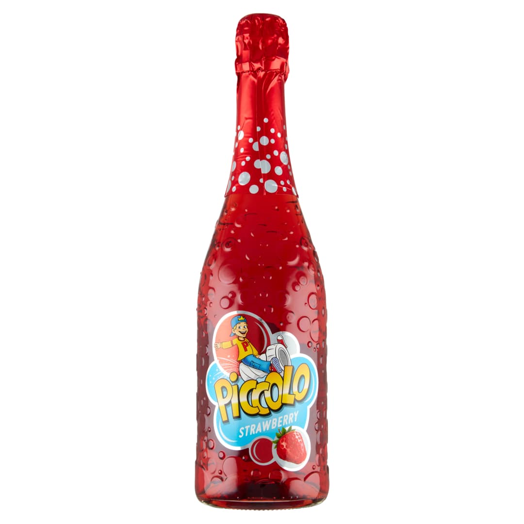 PICCOLO Napój bezalkoholowy musujący o smaku truskawkowym 750 ml