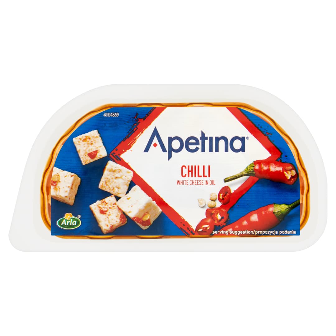 APETINA Ser biały w kostkach do sałatek z chilli 200 g