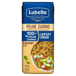 LUBELLA PEŁNE ZIARNO Makaron świderki 400 g LUBELLA PEŁNE ZIARNO Makaron świderki 400 g