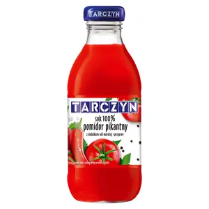 TARCZYN Sok pomidorowy pikantny 100% 300 ml TARCZYN Sok pomidorowy pikantny 100% 300 ml