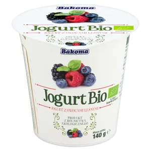 BAKOMA PREMIUM Jogurt z owocami leśnymi BIO 140 g BAKOMA PREMIUM Jogurt z owocami leśnymi BIO 140 g