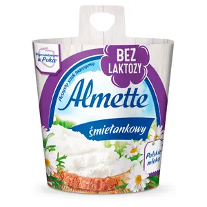 ALMETTE Serek twarogowy śmietankowy bez laktozy 150 g ALMETTE Serek twarogowy śmietankowy bez laktozy 150 g