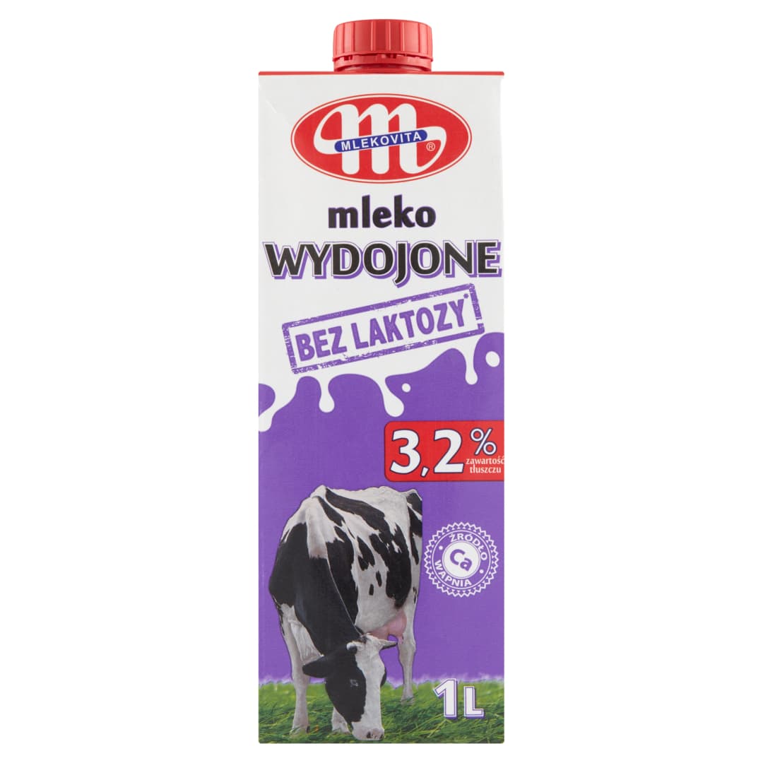 MLEKOVITA WYDOJONE Mleko UHT 3,2% bez laktozy 1000 ml