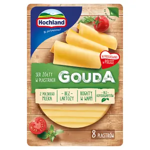 HOCHLAND Ser żółty Gouda w plastrach 135 g HOCHLAND Ser żółty Gouda w plastrach 135 g