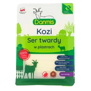 DANMIS Ser twardy kozi dojrzewający w plastrach 100 g DANMIS Ser twardy kozi dojrzewający w plastrach 100 g