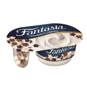 DANONE FANTASIA Jogurt kremowy z gwiazdkami w czekoladzie 102 g DANONE FANTASIA Jogurt kremowy z gwiazdkami w czekoladzie 102 g