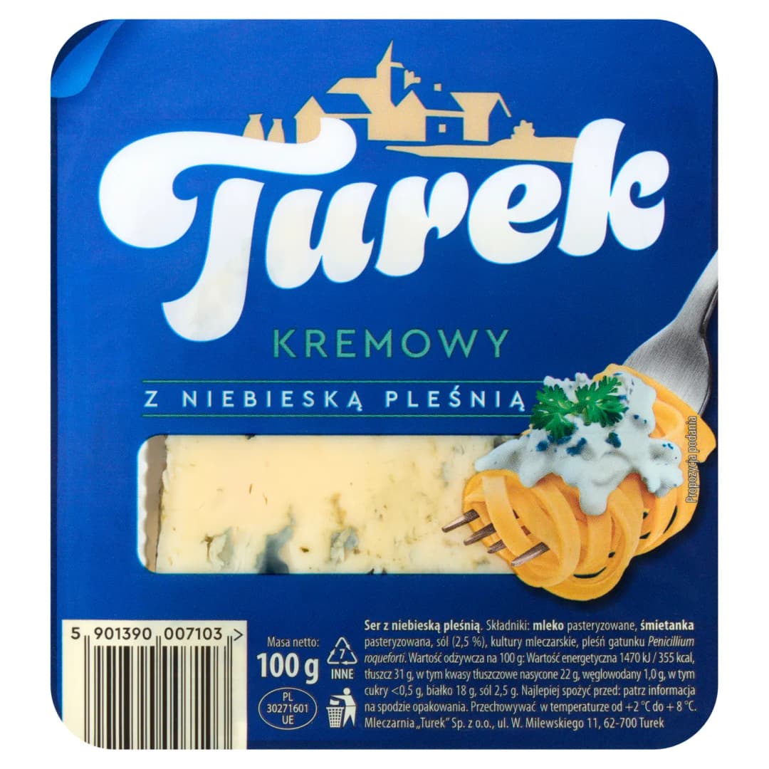 TUREK Ser z niebieską pleśnią kremowy GrandBlue 100 g