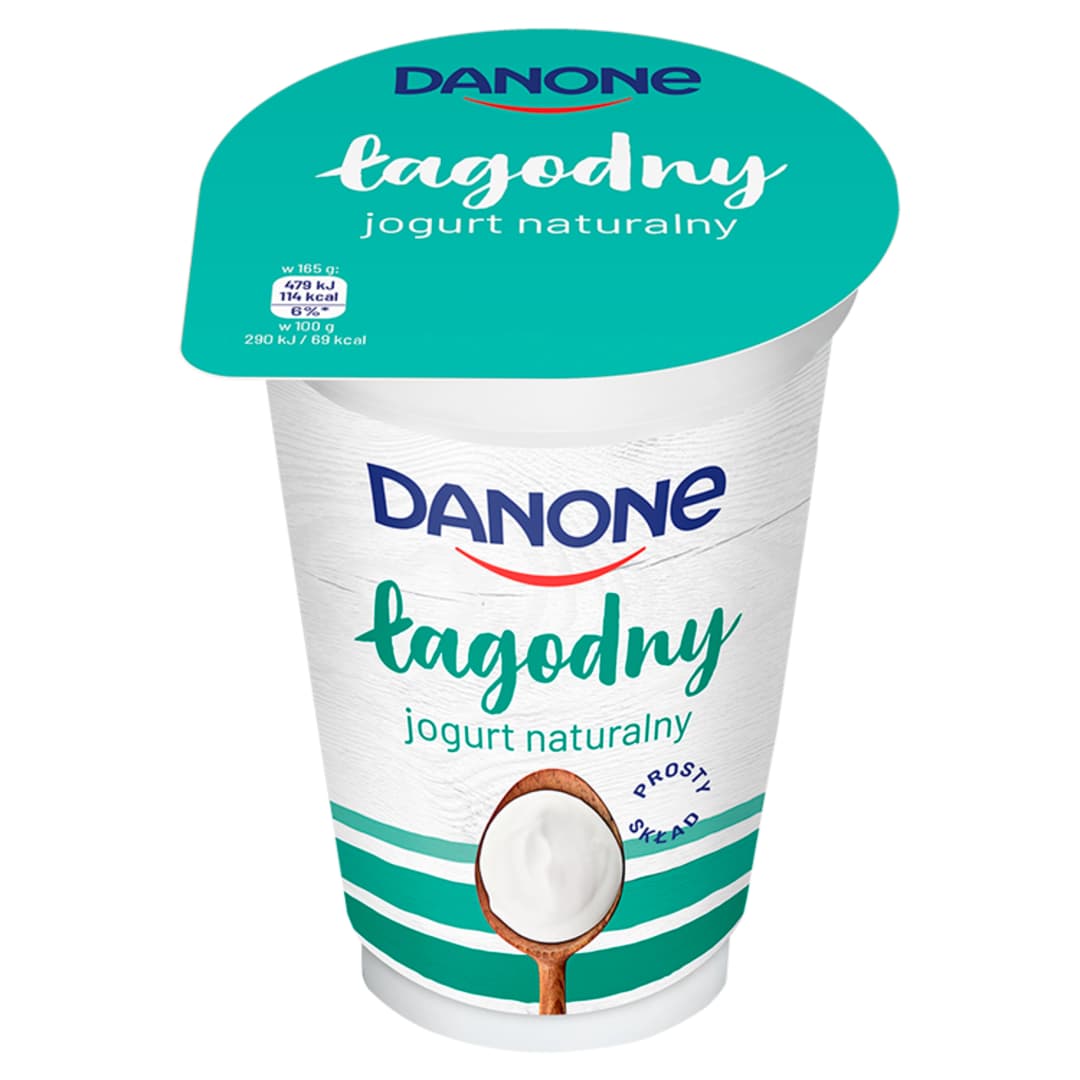 DANONE Jogurt naturalny łagodny 165 g