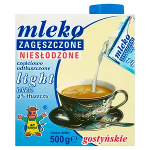 SM GOSTYŃ Mleko zagęszczone niesłodzone light 500 g SM GOSTYŃ Mleko zagęszczone niesłodzone light 500 g