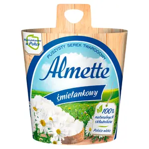 ALMETTE Puszysty serek twarogowy śmietankowy 150 g ALMETTE Puszysty serek twarogowy śmietankowy 150 g