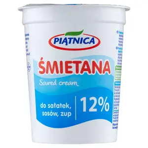 PIĄTNICA Śmietana 12% 400 g PIĄTNICA Śmietana 12% 400 g