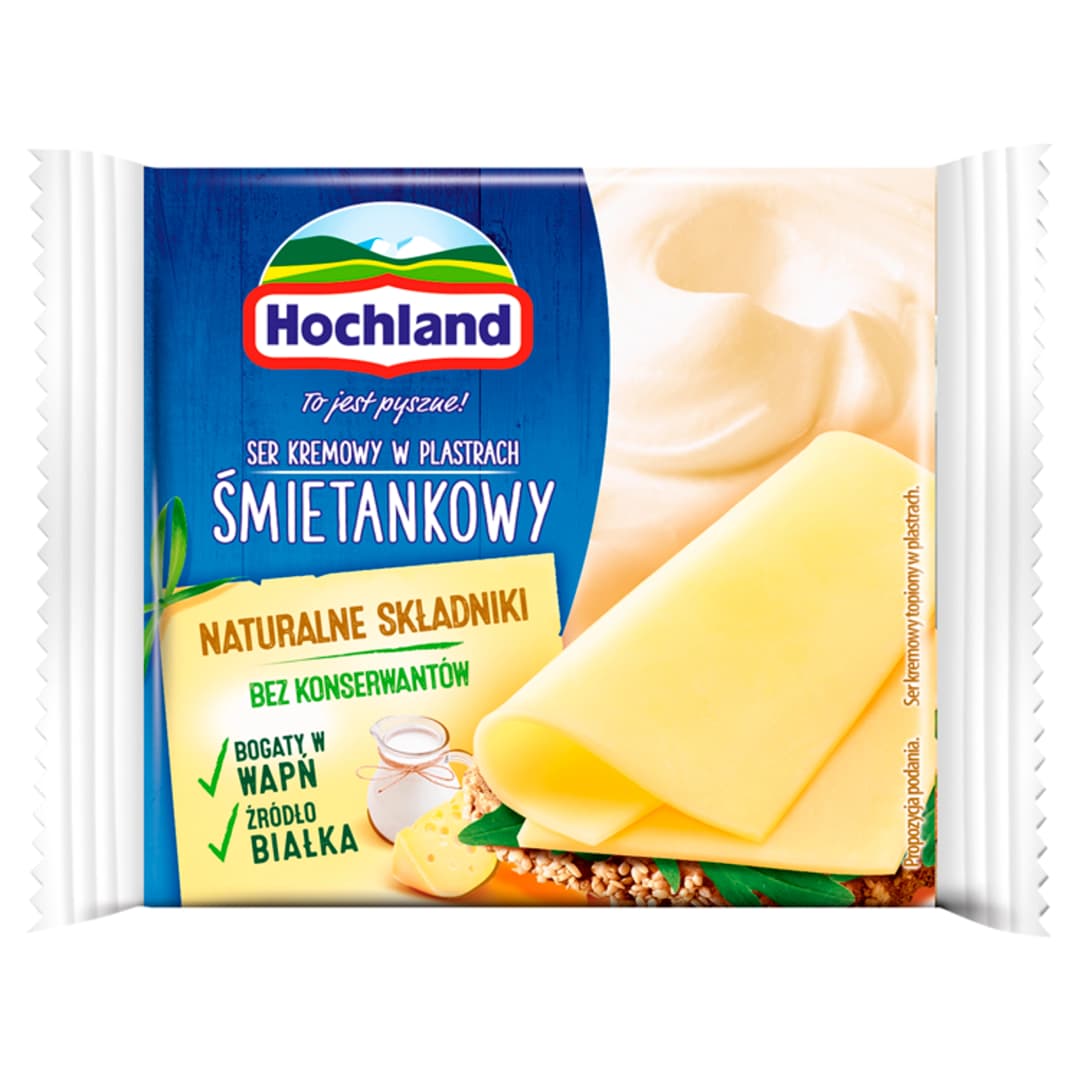 HOCHLAND Ser kremowy śmietankowy w plastrach 130 g