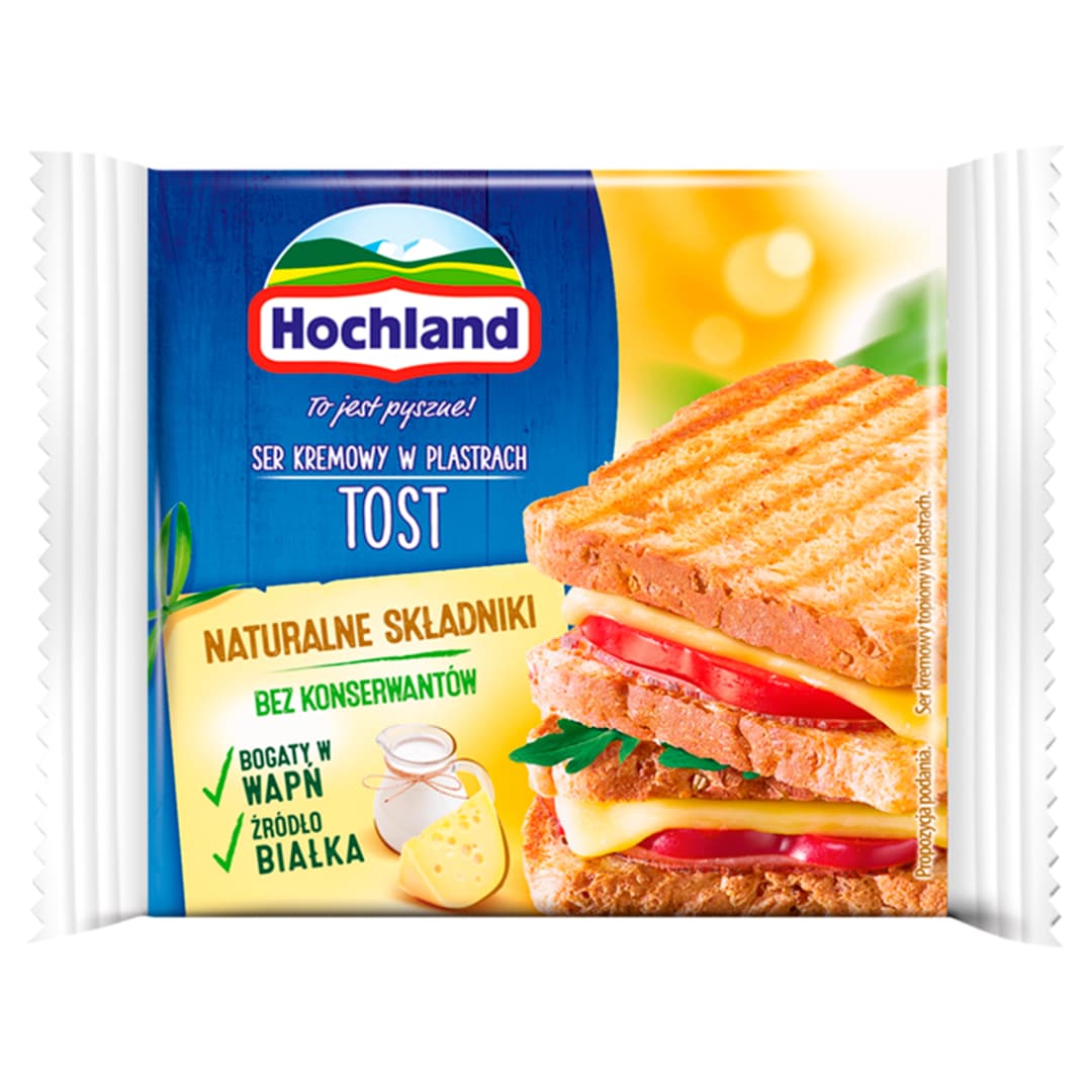 HOCHLAND Tostowy ser kremowy w plastrach 130 g