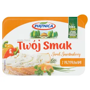 PIĄTNICA TWÓJ SMAK Serek śmietankowy z przyprawami 135 g PIĄTNICA TWÓJ SMAK Serek śmietankowy z przyprawami 135 g