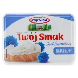 PIĄTNICA TWÓJ SMAK Serek śmietankowy naturalny 135 g PIĄTNICA TWÓJ SMAK Serek śmietankowy naturalny 135 g