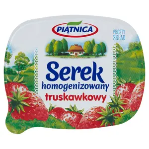 PIĄTNICA Serek homogenizowany truskawkowy 150 g PIĄTNICA Serek homogenizowany truskawkowy 150 g