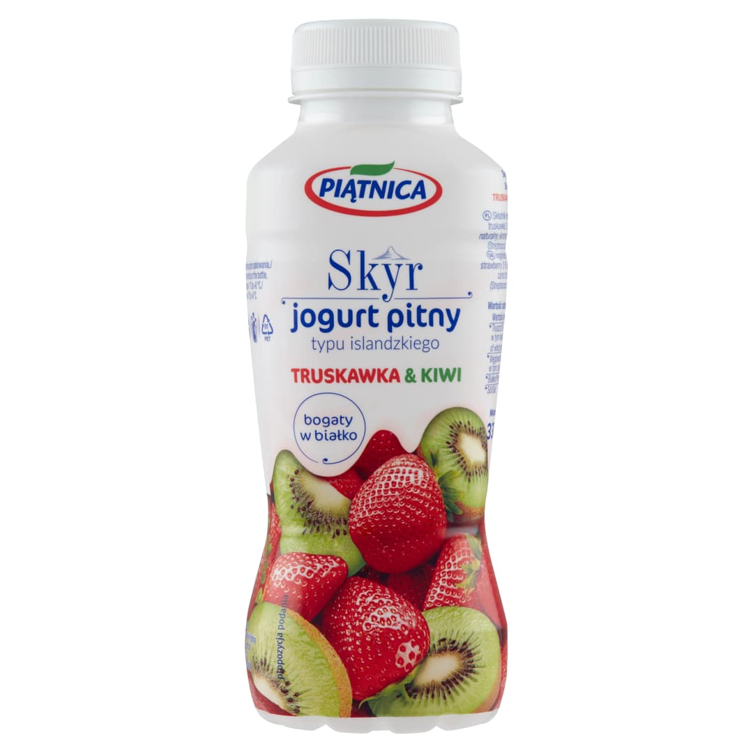 PIĄTNICA Skyr jogurt pitny o smaku truskawka-kiwi 330 ml