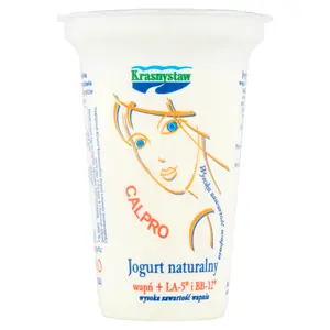 KRASNYSTAW Jogurt naturalny wapń + probiotyk 175 g KRASNYSTAW Jogurt naturalny wapń + probiotyk 175 g