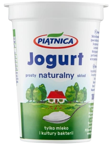 PIĄTNICA Jogurt naturalny 2% 180 g