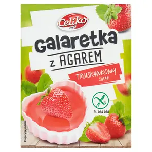 CELIKO Galaretka truskawkowa z agarem bezglutenowa 45 g CELIKO Galaretka truskawkowa z agarem bezglutenowa 45 g
