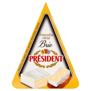 PRESIDENT BRIE Ser pleśniowy naturalny Mild 125 g PRESIDENT BRIE Ser pleśniowy naturalny Mild 125 g