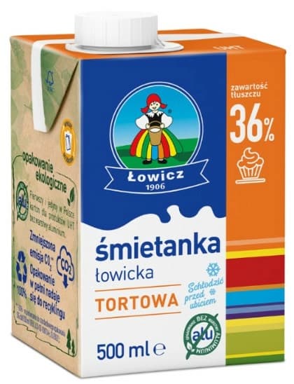 ŁOWICZ Śmietanka Tortowa UHT 36% 500 ml