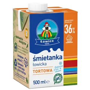 ŁOWICZ Śmietanka 36% UHT 500 ml ŁOWICZ Śmietanka 36% UHT 500 ml