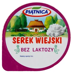 PIĄTNICA Serek wiejski bez laktozy 200 g PIĄTNICA Serek wiejski bez laktozy 200 g