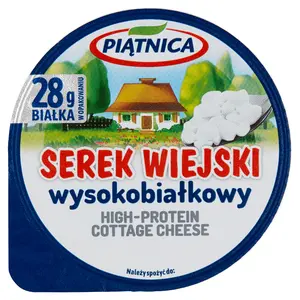 PIĄTNICA Serek wiejski wysokobiałkowy 200 g PIĄTNICA Serek wiejski wysokobiałkowy 200 g