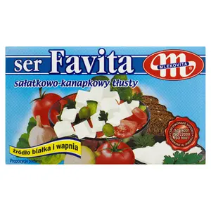 MLEKOVITA FAVITA Ser sałatkowo-kanapkowy tłusty 270 g MLEKOVITA FAVITA Ser sałatkowo-kanapkowy tłusty 270 g