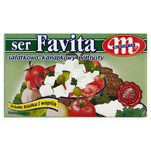MLEKOVITA FAVITA Ser sałatkowo-kanapkowy półtłusty 270 g MLEKOVITA FAVITA Ser sałatkowo-kanapkowy półtłusty 270 g