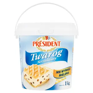 PRESIDENT Twaróg sernikowy 1000 g PRESIDENT Twaróg sernikowy 1000 g