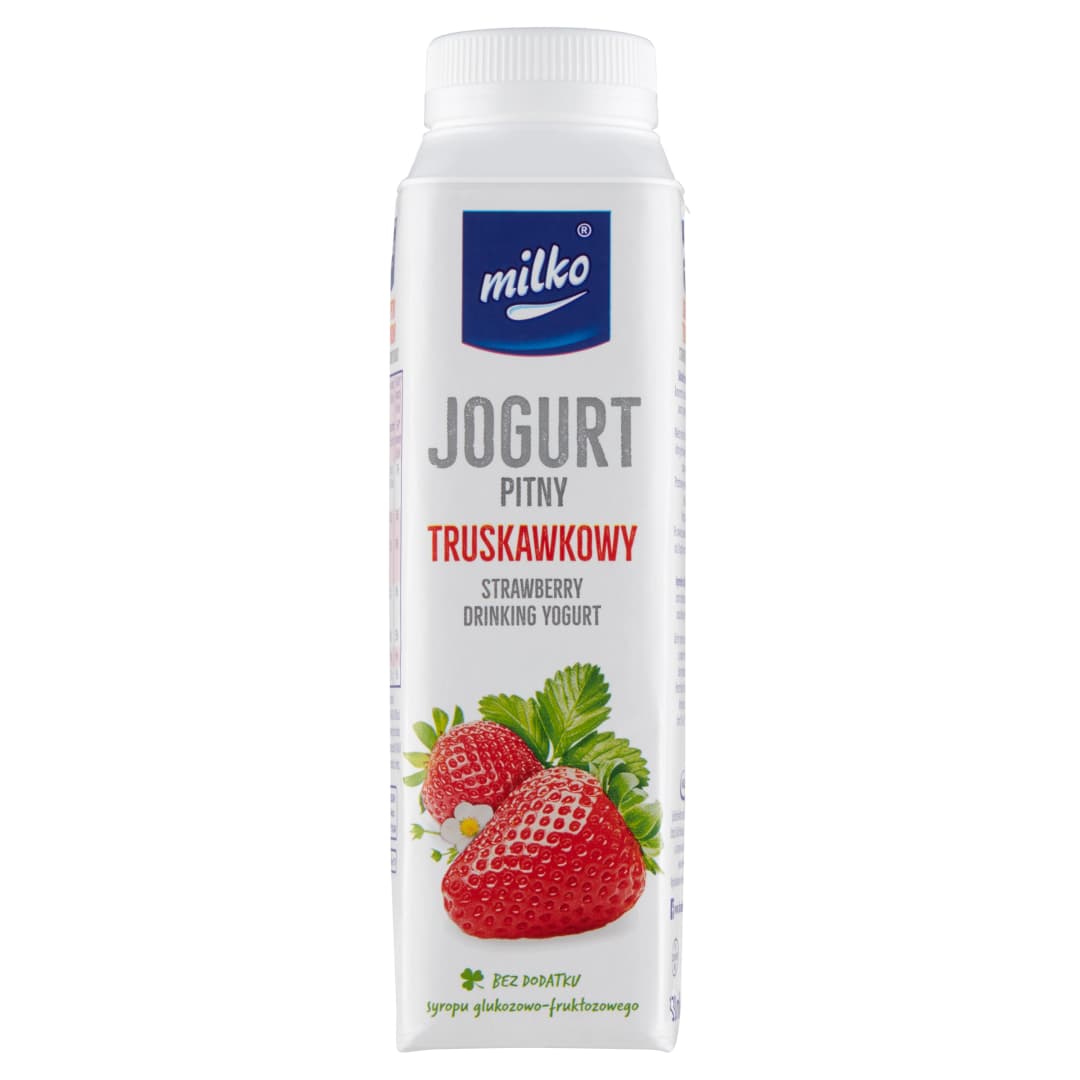 MILKO Jogurt pitny truskawkowy 330 ml