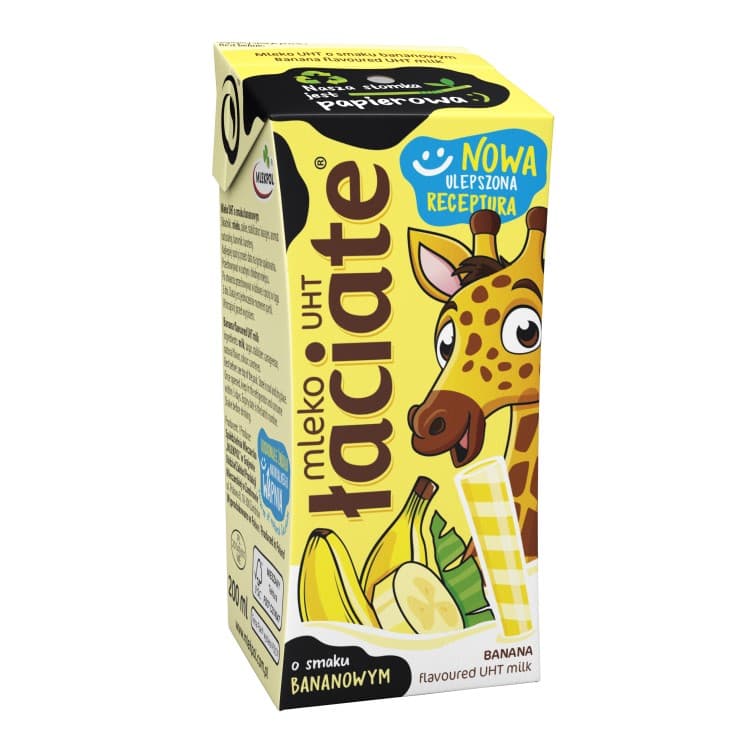 ŁACIATE Mleko UHT o smaku bananowym 200 ml
