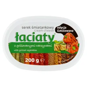 ŁACIATY Serek śmietankowy z grillowanymi warzywami 200 g ŁACIATY Serek śmietankowy z grillowanymi warzywami 200 g