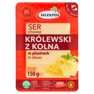 MLEKPOL Ser Królewski z Kolna w plastrach 150 g MLEKPOL Ser Królewski z Kolna w plastrach 150 g