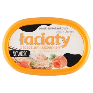 ŁACIATY Serek śmietankowy z łososiem i koperkiem 135 g ŁACIATY Serek śmietankowy z łososiem i koperkiem 135 g