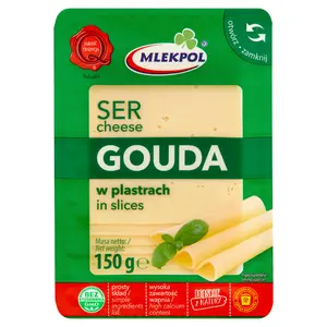 MLEKPOL Ser Gouda w plastrach 150 g MLEKPOL Ser Gouda w plastrach 150 g