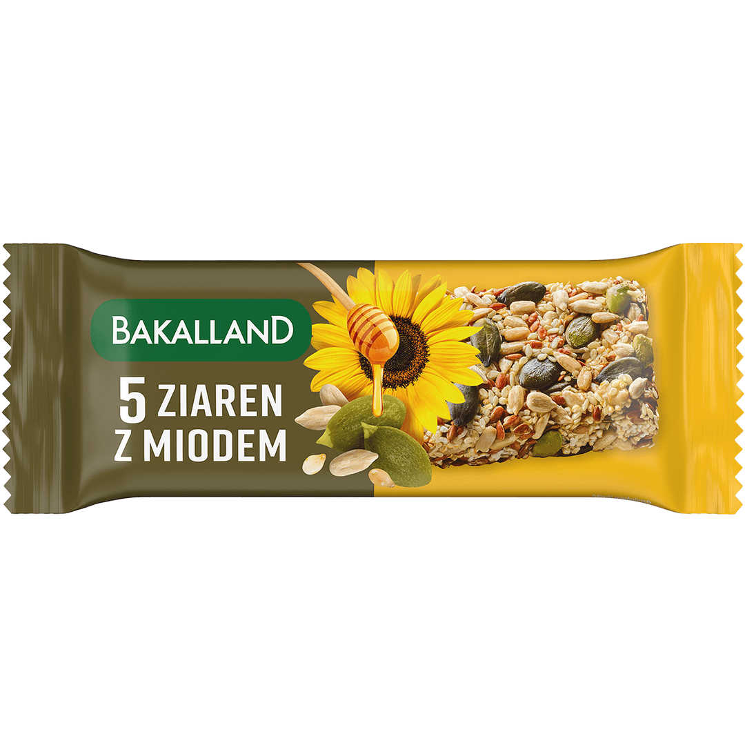 BAKALLAND BA! Baton zbożowy 5 ziaren z miodem 40 g