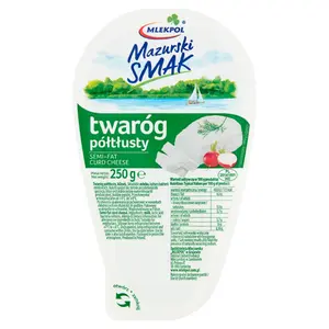 MLEKPOL MAZURSKI SMAK Twaróg półtłusty 250 g MLEKPOL MAZURSKI SMAK Twaróg półtłusty 250 g