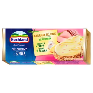 HOCHLAND Ser kremowy z szynką 90 g HOCHLAND Ser kremowy z szynką 90 g