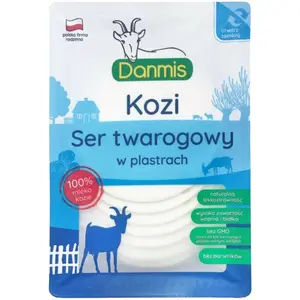 DANMIS Ser twarogowy kozi w plastrach 100 g DANMIS Ser twarogowy kozi w plastrach 100 g