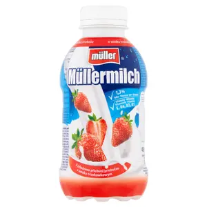 MÜLLER MÜLLERMILCH Napój mleczny o smaku truskawkowym 400 g MÜLLER MÜLLERMILCH Napój mleczny o smaku truskawkowym 400 g