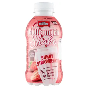 MÜLLER MÜLLERMILCH Shake Napój mleczny o smaku truskawkowym 400 g MÜLLER MÜLLERMILCH Shake Napój mleczny o smaku truskawkowym 400 g